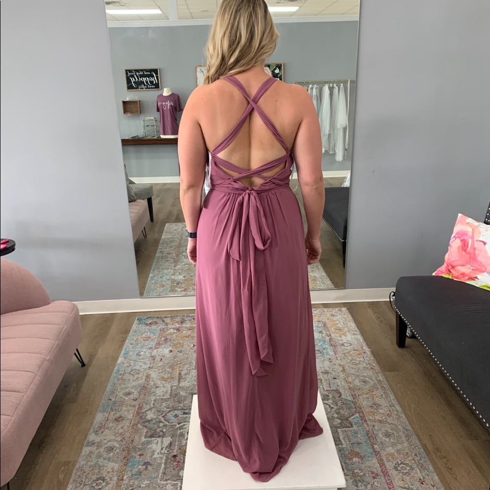 COPY - Bari Jay Dusty Rose Bridesmaid Dress